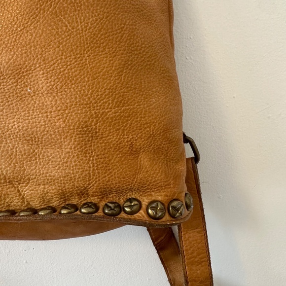 Free People Ellie Brown Leather Studded Backpack main image 12